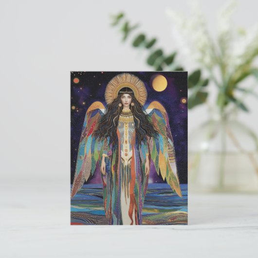 Anunnaki Ster Godin Inanna Art Nouveau Briefkaart (Staand voorkant)
