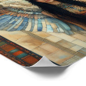 Anunnaki ster Godin Inanna Pastel Mozaïek Kunst Poster (Hoek)