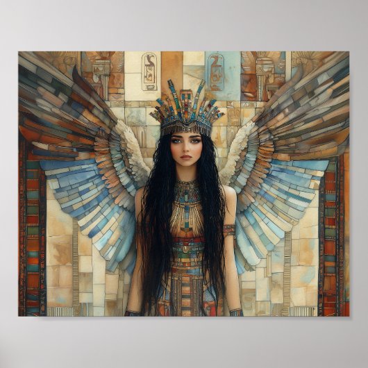 Anunnaki ster Godin Inanna Pastel Mozaïek Kunst Poster (Voorkant)
