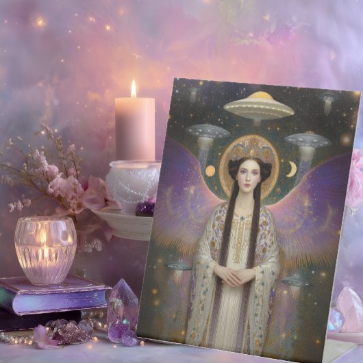 Anunnaki ster Godin Ishtar hoge frequentie kunst Reclamebord Met Voetstuk