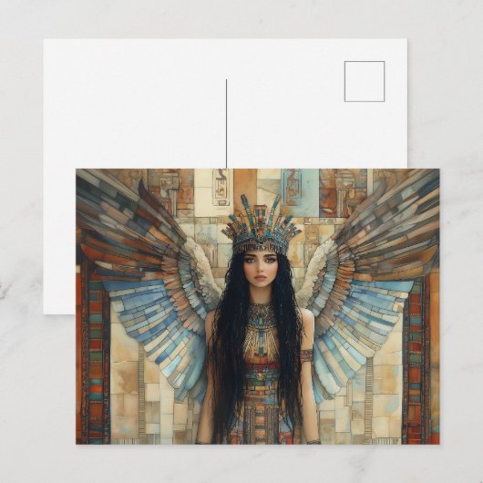 Anunnaki ster Godin Ishtar Pastel Rainbow Art Briefkaart (Voorkant / Achterkant)