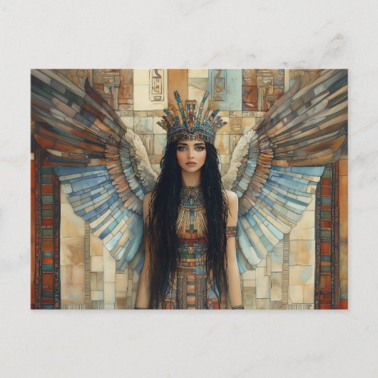 Anunnaki ster Godin Ishtar Pastel Rainbow Art Briefkaart (Voorkant)