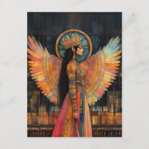 Anunnaki Stergodin Inanna Abstract Mozaïek Kunst Briefkaart