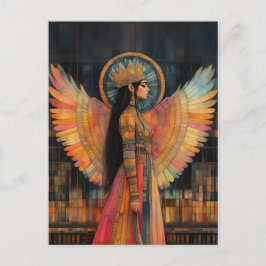 Anunnaki Stergodin Inanna Abstract Mozaïek Kunst Briefkaart