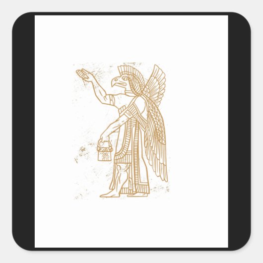 Anunnaki Vierkante Sticker (Voorkant)