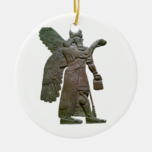 Anunnuki Ancient Sumerian buitenaardse buitenaards Keramisch Ornament (Voorkant)