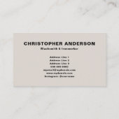 Anvil & Blacksmith Visitekaartje (Achterkant)