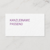 Anwältin Visitenkarte Visitekaartje (Achterkant)