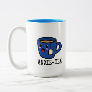 Anxie-Tea, angstgevoelens bij de geestelijke gezon Tweekleurige Koffiemok
