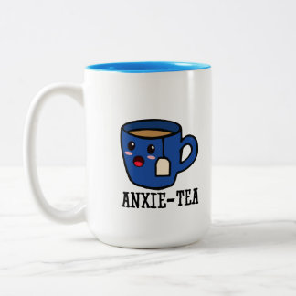 Anxie-Tea, angstgevoelens voor de geestelijke gezo Tweekleurige Koffiemok