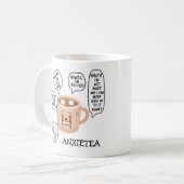 ANXIETEA Witte keramische mok 330ml (Voorkant links)
