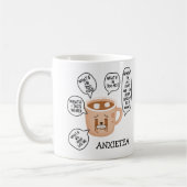 ANXIETEA Witte keramische mok 330ml (Links)