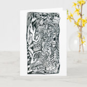 Anxiety Attack van Brian Benson Wenskaart Kaart (Gele Bloem)