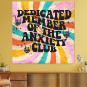 anxiety club member canvas afdruk (Insitu (Woonkamer))