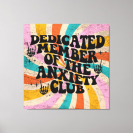 anxiety club member canvas afdruk