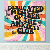 anxiety club member canvas afdruk (Insitu (Houten vloer))