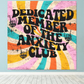 anxiety club member canvas afdruk (Insitu (Houten vloer))