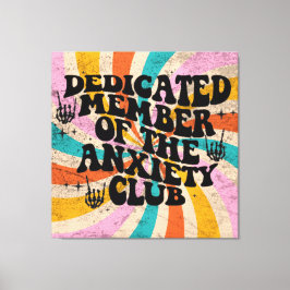 anxiety club member canvas afdruk