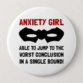 Anxiety Girl Ronde Button 4,0 Cm