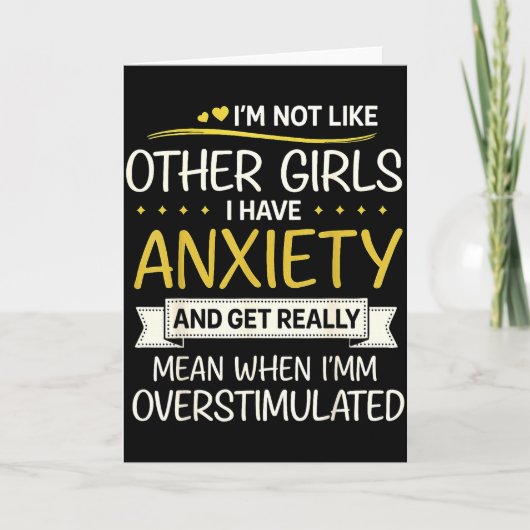 Anxiety Humor For Women With Overstimulation Kaart (Voorkant)