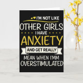 Anxiety Humor For Women With Overstimulation Kaart (Gele Bloem)