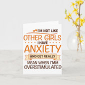 Anxiety Humor For Women With Overstimulation  Kaart (Gele Bloem)