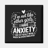 Anxiety Humor For Women With Overstimulation Magneet (Voorkant)