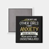 Anxiety Humor For Women With Overstimulation Magneet (Voorkant / Achterkant)