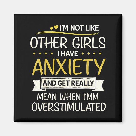 Anxiety Humor For Women With Overstimulation Magneet (Voorkant)