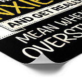 Anxiety Humor For Women With Overstimulation  Poster (Hoek)