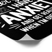 Anxiety Humor For Women With Overstimulation Poster (Hoek)