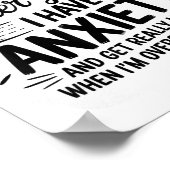 Anxiety Humor For Women With Overstimulation Poster (Hoek)
