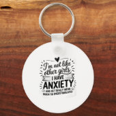 Anxiety Humor For Women With Overstimulation Sleutelhanger (Voorkant)