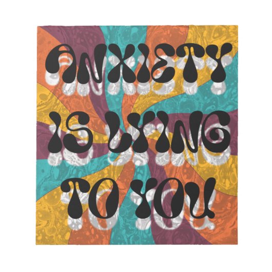 Anxiety is lying to you notitieblok (Voorkant)