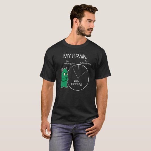 Anxiety Panick Mode Overthinking T-shirt (Voorkant volledig)