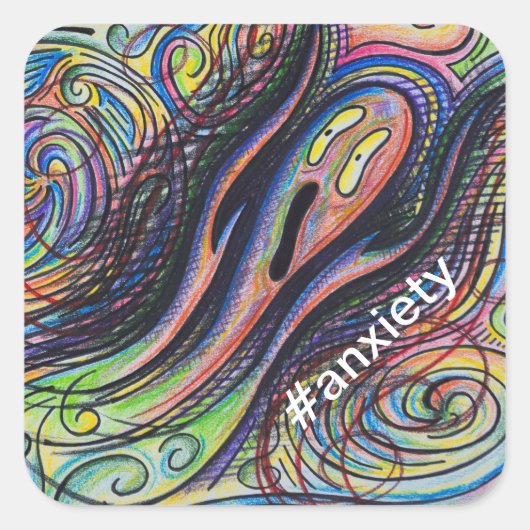 #anxiety sticker (Voorkant)