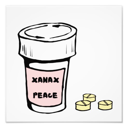 anxiety xanax peace foto afdruk (Voorkant)