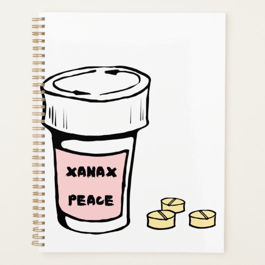 anxiety xanax peace planner (Voorkant)