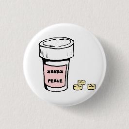 anxiety xanax peace ronde button 3,2 cm