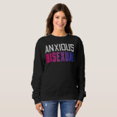 Anxious Bisexual Bi Pride Flag Bisexuality Lgbtq W Trui (Voorkant volledig)
