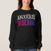 Anxious Bisexual Bi Pride Flag Bisexuality Lgbtq W Trui (Voorkant)