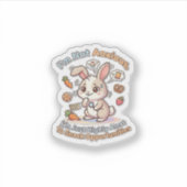 Anxious Bunny Snack Alert Sticker (Voorkant)