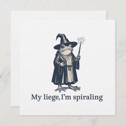 Anxious Frog Wizard Funny ADHD Neurodiversity  Kaart (Voorkant / Achterkant)