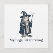 Anxious Frog Wizard Funny ADHD Neurodiversity Kaart (Voorkant)