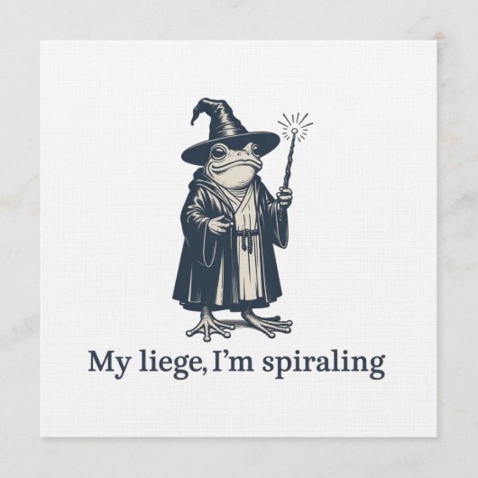 Anxious Frog Wizard Funny ADHD Neurodiversity  Kaart (Voorkant)