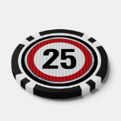 ANY AGE 25th Birthday Speed Limit Sign Poker Chips (Enkel)