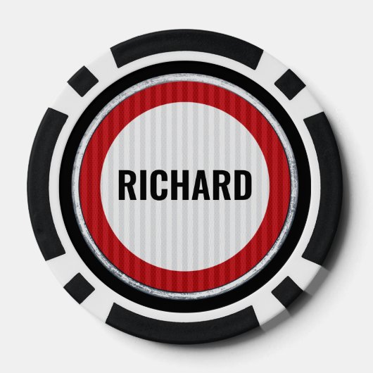 ANY AGE 30th Birthday Speed Limit Sign Poker Chips (Achterkant)