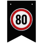 ANY AGE 80th Birthday Speed Limit Sign Vlaggetjes (Eerste vlag)