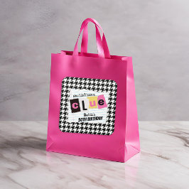 ANY AGE 90s houndstooth verrassingsverjaardagsfees Vierkante Sticker