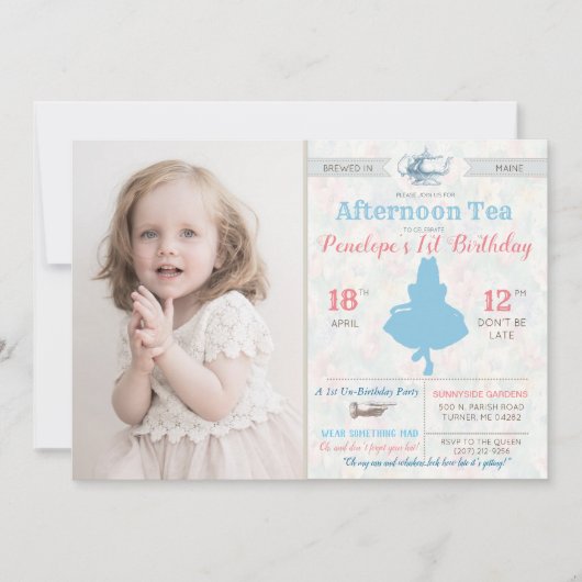 ANY AGE - Alice in Wonderland Tea Party Kaart (Voorkant)